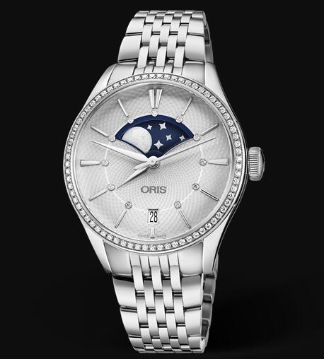 Oris Artelier Grande Lune Date Diamonds 36mm Replica Watch 01 763 7723 4951-07 8 18 79
